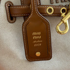 Miu Miu Aventure Handbag 31 Beige in Canvas 285305