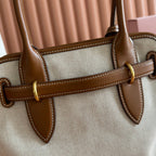 Miu Miu Aventure Handbag 31 Beige in Canvas 285305