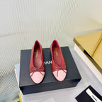 Chanel 2026 Ballet Flat Red Pink Lambskin 714035