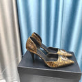 Chanel Pointed-Toe   High Heels 70mm Bronze Yellow in Calfskin 712469