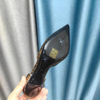 Chanel Pointed-Toe   High Heels 70mm Bronze Yellow in Calfskin 712469