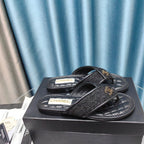 Chanel 26P Flip-Flops Black in Woven 712310