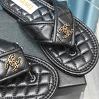 Chanel 26P Flip-Flops Black in Calfskin 712311