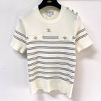 Chanel Short-Sleeve T-Shirt White in Wool 287135