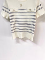 Chanel Short-Sleeve T-Shirt White in Wool 287135