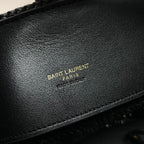 Le 37 Woven Bucket Bag 25cm Black in Raffia 285704