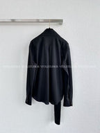 Chanel 26 Jacquard Shirt Black in Silk 298863