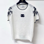 Chanel Short-Sleeve T-Shirt White in Wool 305895