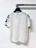 Chanel Short-Sleeve T-Shirt White in Wool 305895