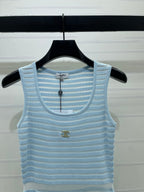 Chanel Vest Dress Blue in Polyester 373117