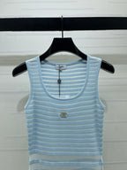 Chanel Vest Dress Blue in Polyester 373117