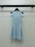 Chanel Vest Dress Blue in Polyester 373117