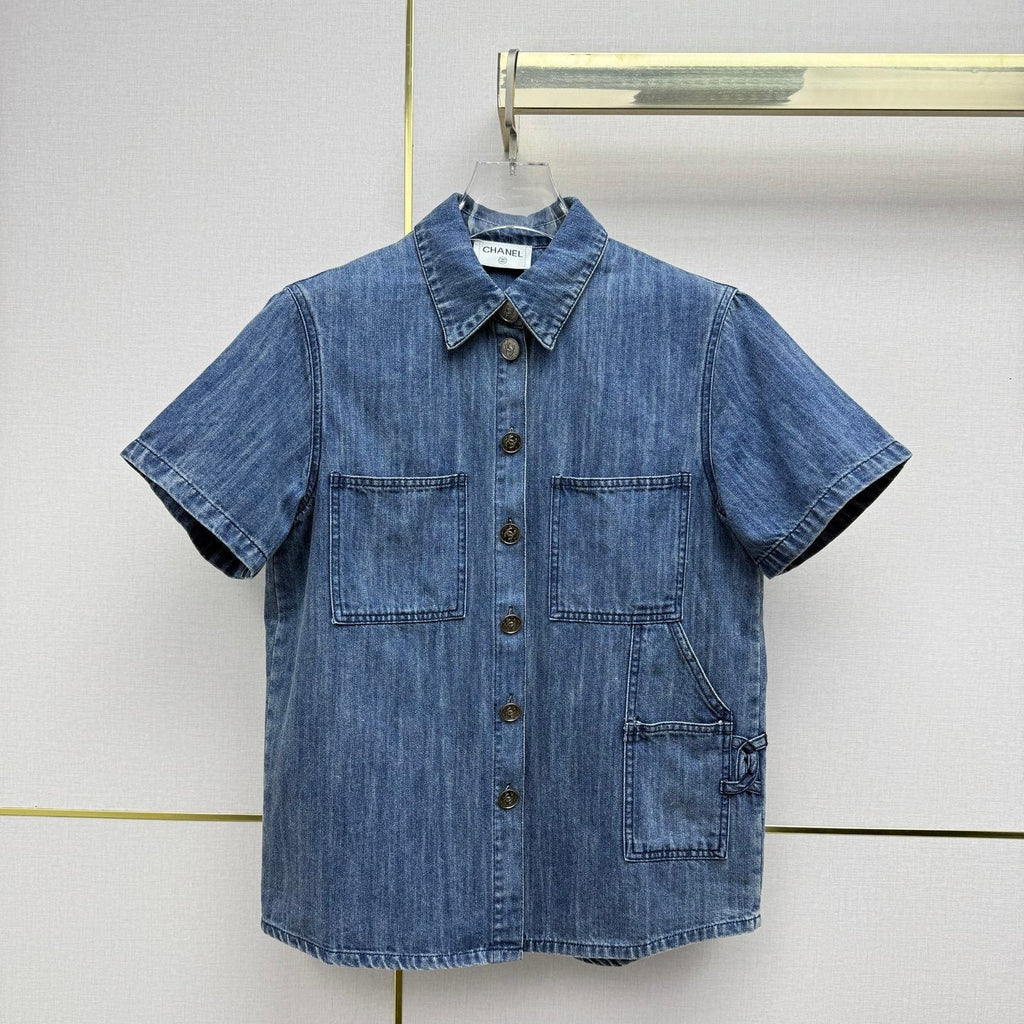 Chanel 26 Shirt Blue in Cotton 367721