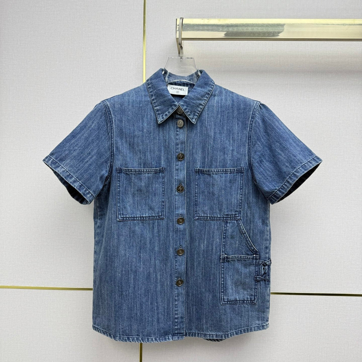 Chanel 26 Shirt Blue in Cotton 367721