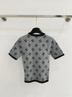 Chanel 26 Grey Knit Top Gray in Viscose 327141