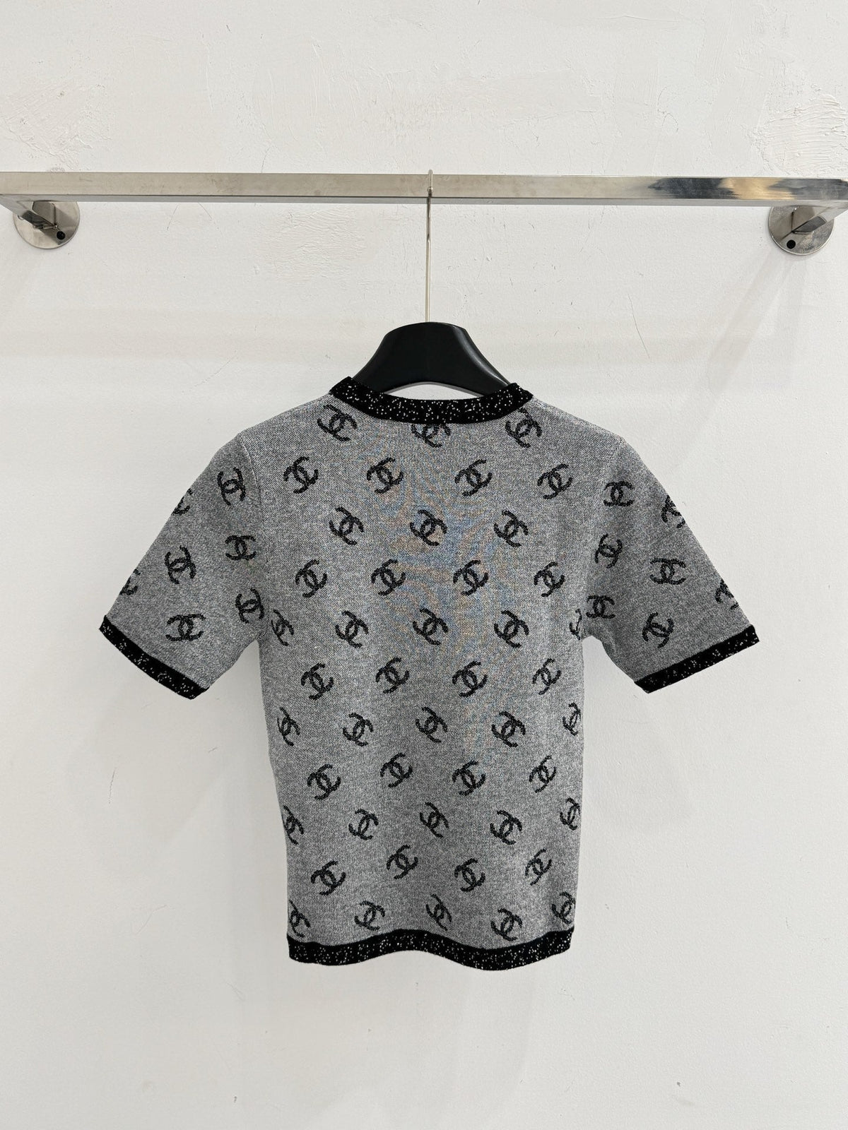 Chanel 26 Grey Knit Top Gray in Viscose 327141