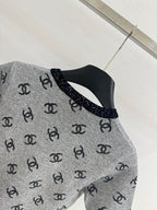 Chanel 26 Grey Knit Top Gray in Viscose 327141