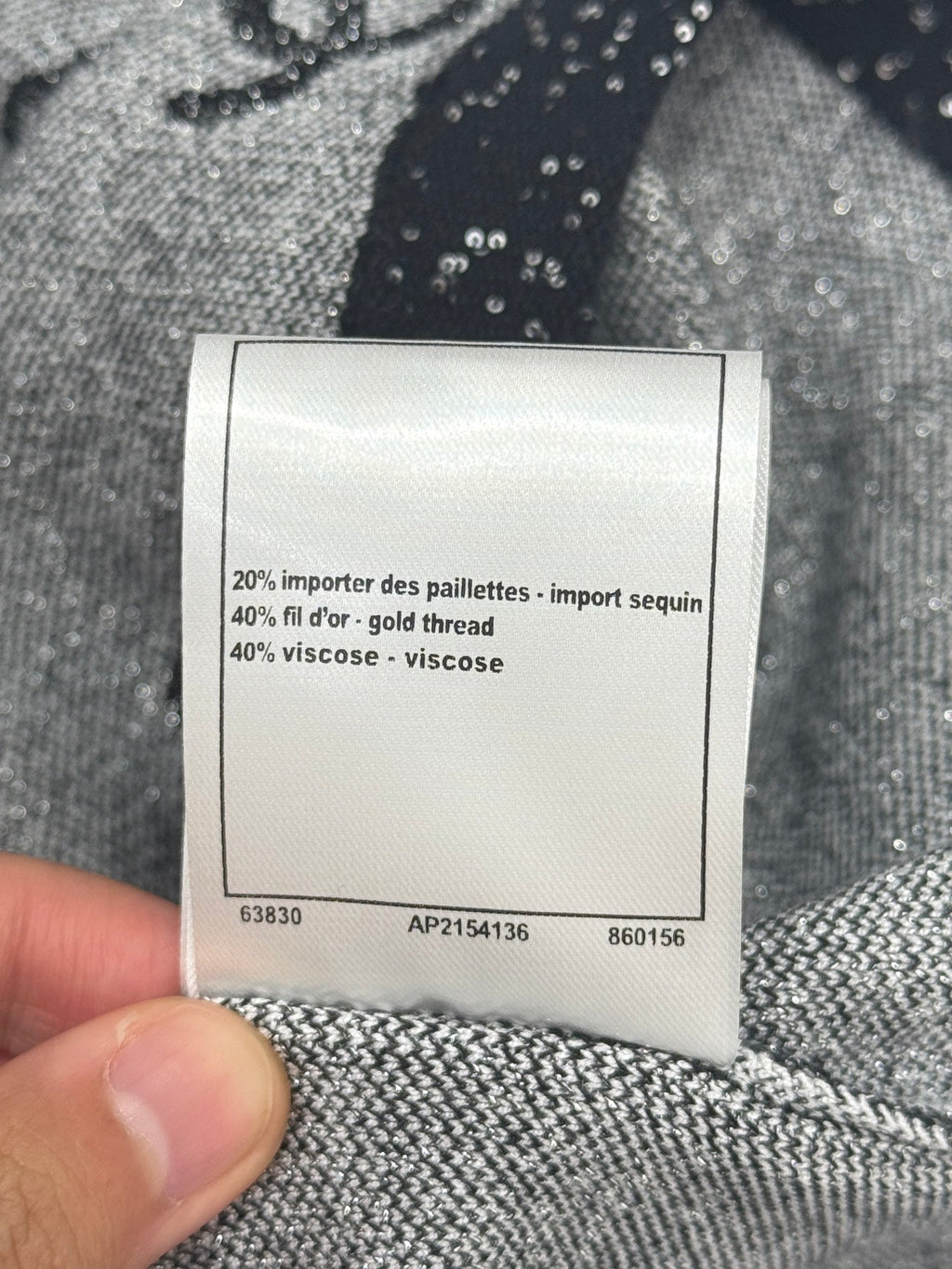 Chanel 26 Grey Knit Top Gray in Viscose 327141
