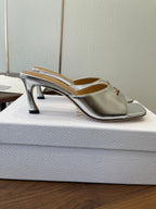 Dior 26 Sandal 70mm Silver in Cowhide 727965