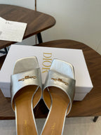 Dior 26 Sandal 70mm Silver in Cowhide 727965