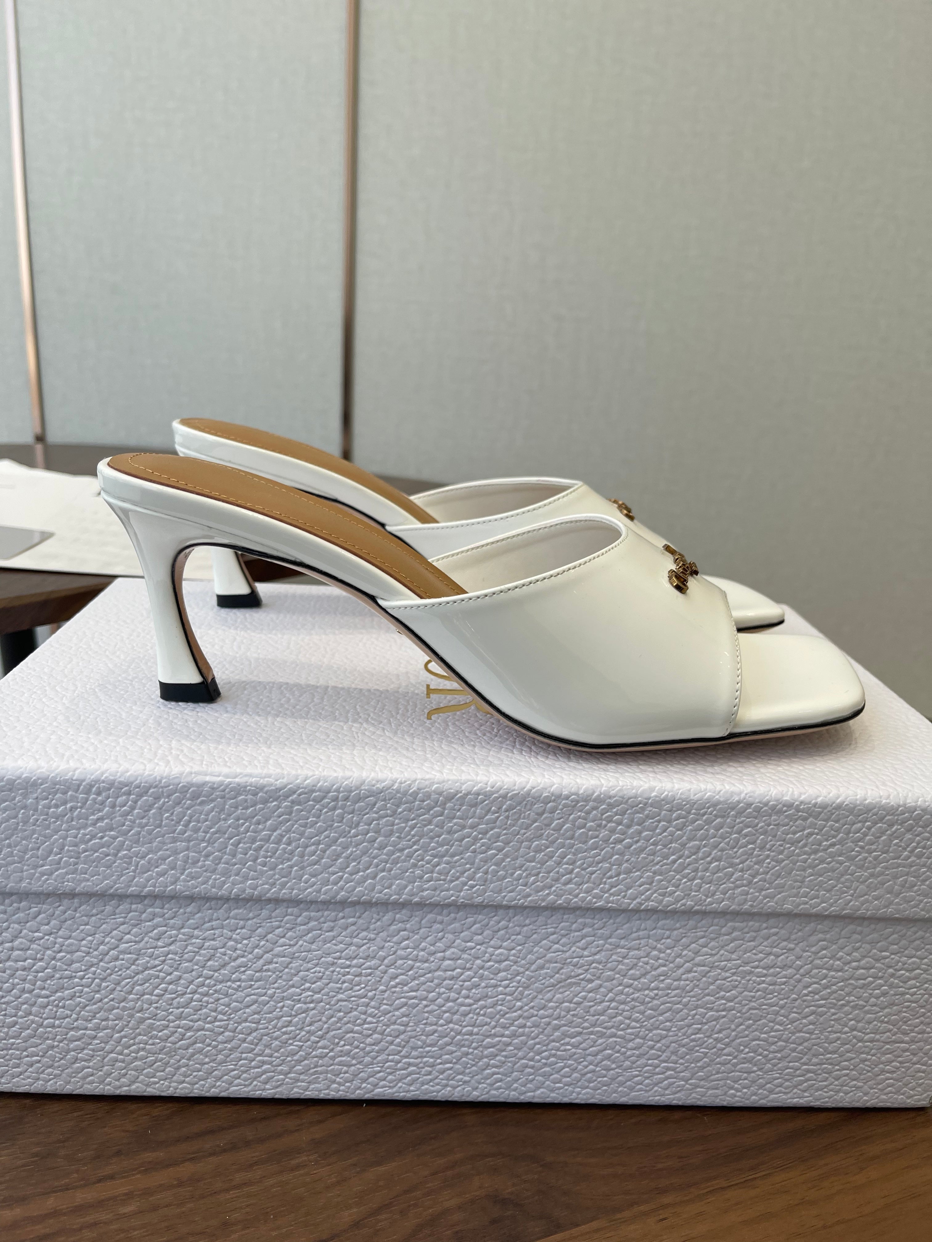 Dior 26 Sandal 70mm White in Cowhide 727964