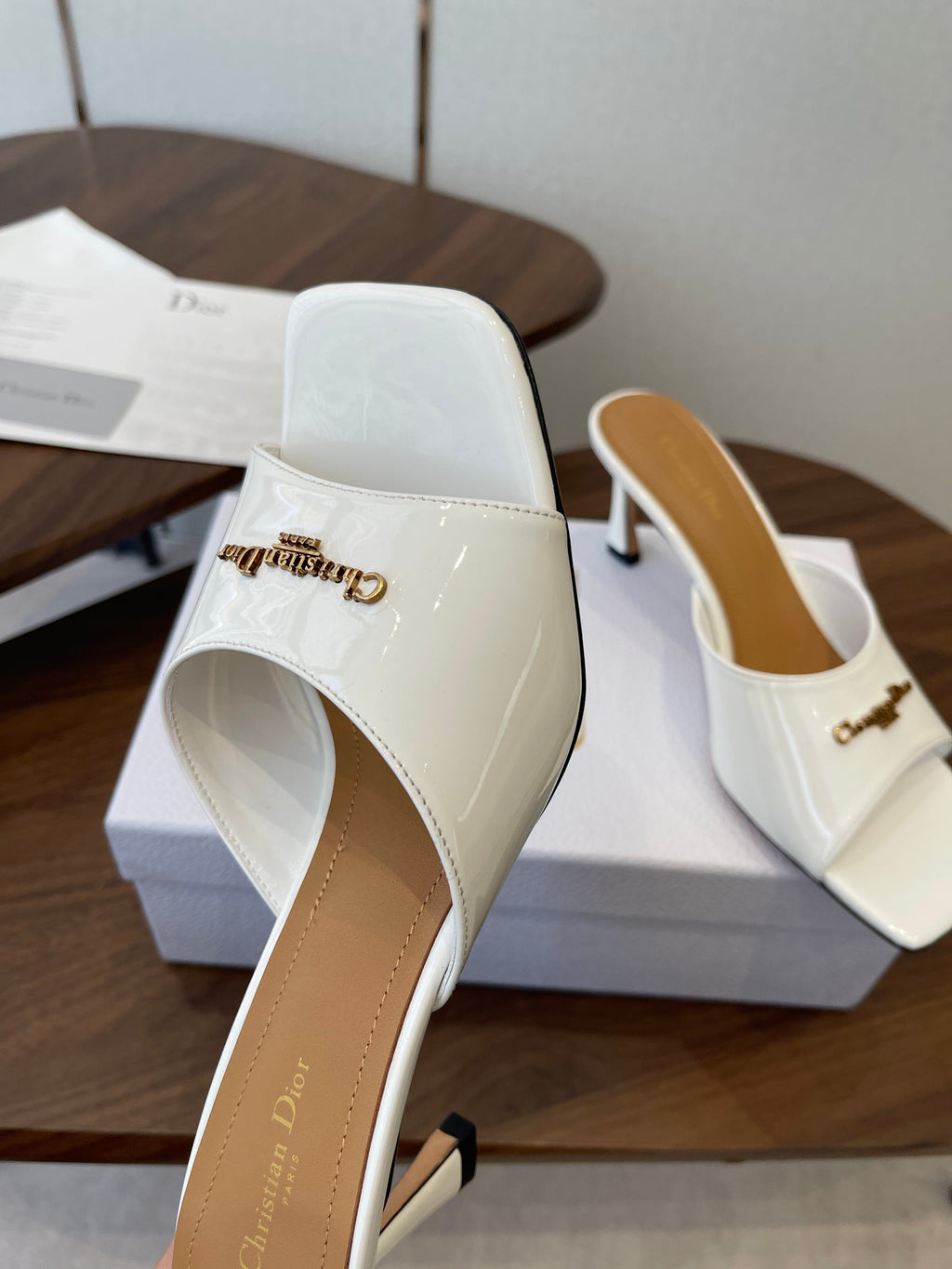 Dior 26 Sandal 70mm White in Cowhide 727964