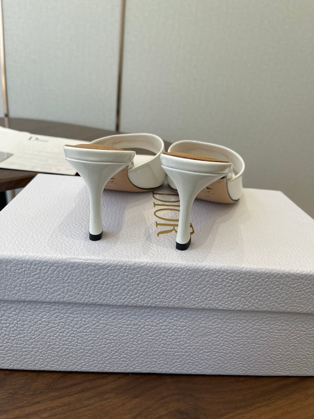Dior 26 Sandal 70mm White in Cowhide 727964