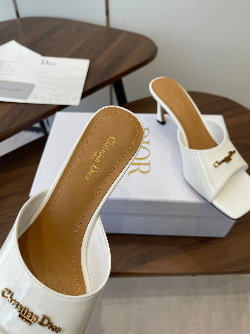 Dior 26 Sandal 70mm White in Cowhide 727964