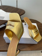 Dior 26 Sandal 70mm Gold in Cowhide 727962