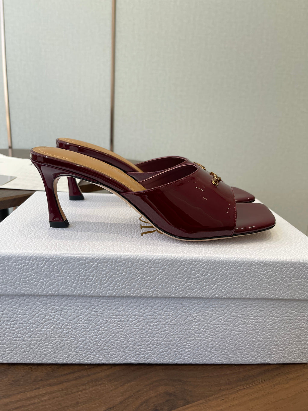 Dior 26 Sandal 70mm Burgundy in Cowhide 727961