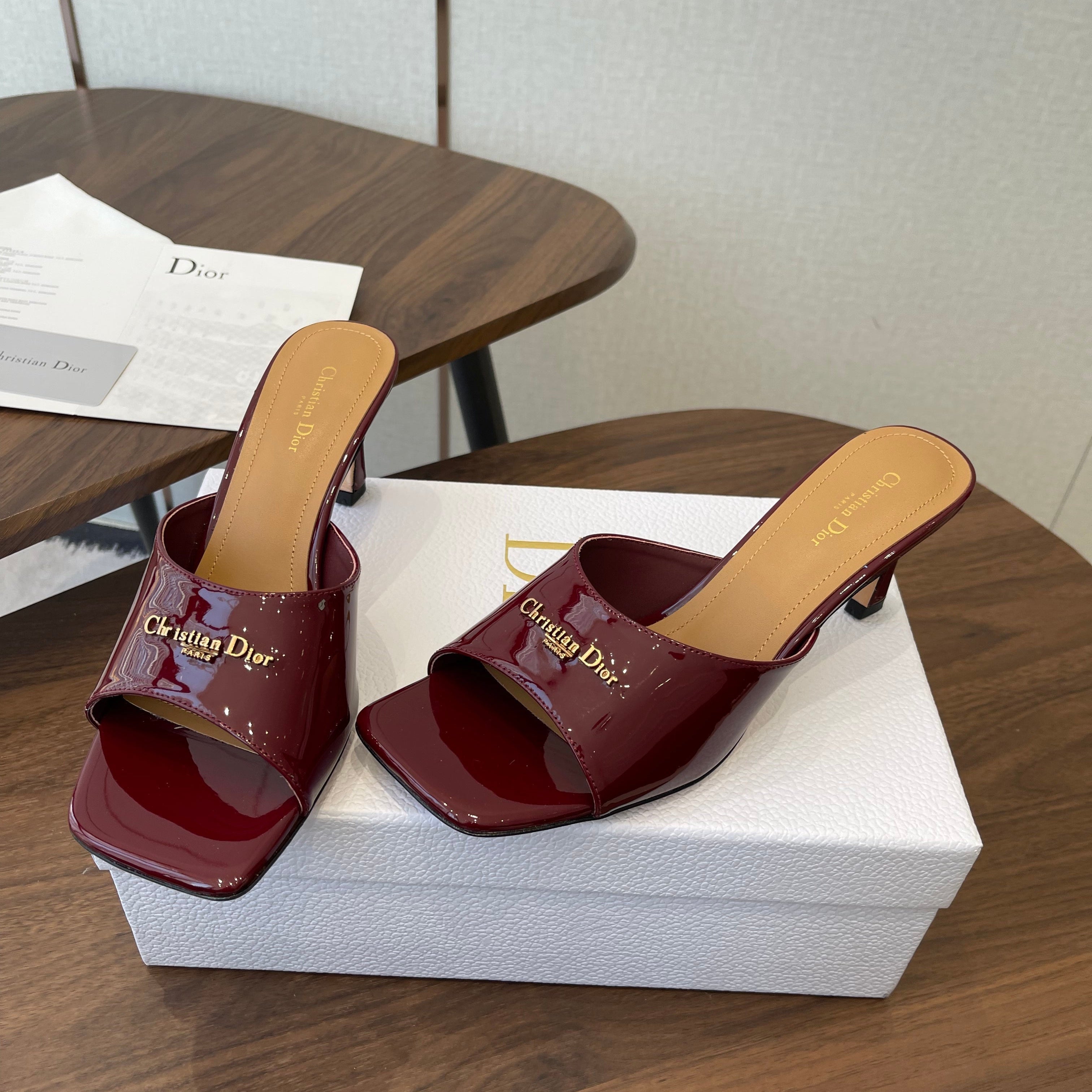 Dior 26 Sandal 70mm Burgundy in Cowhide 727961