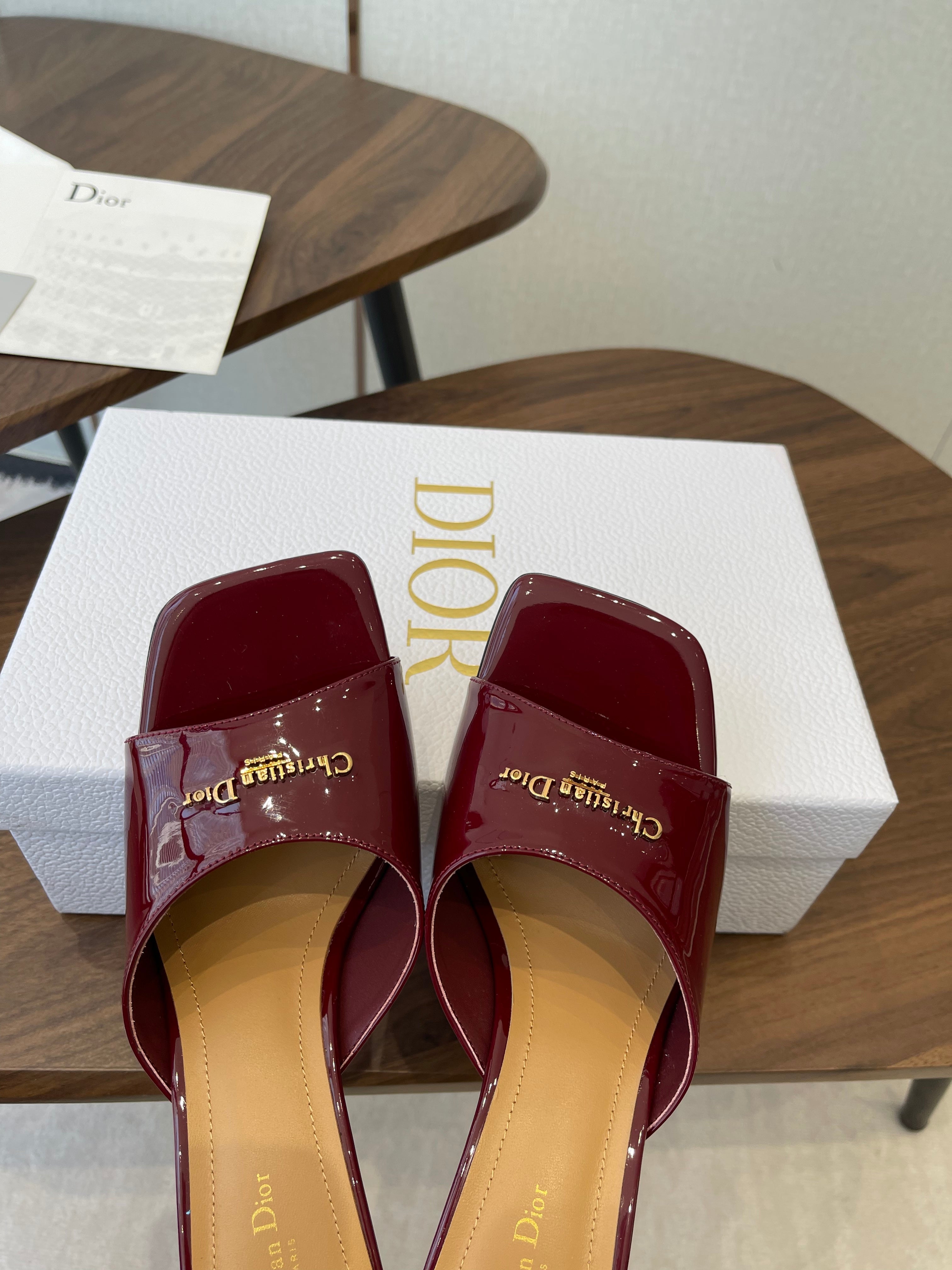 Dior 26 Sandal 70mm Burgundy in Cowhide 727961
