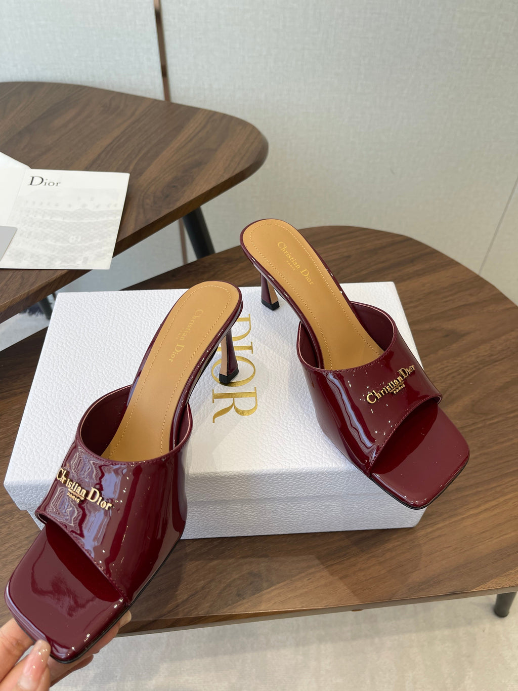 Dior 26 Sandal 70mm Burgundy in Cowhide 727961
