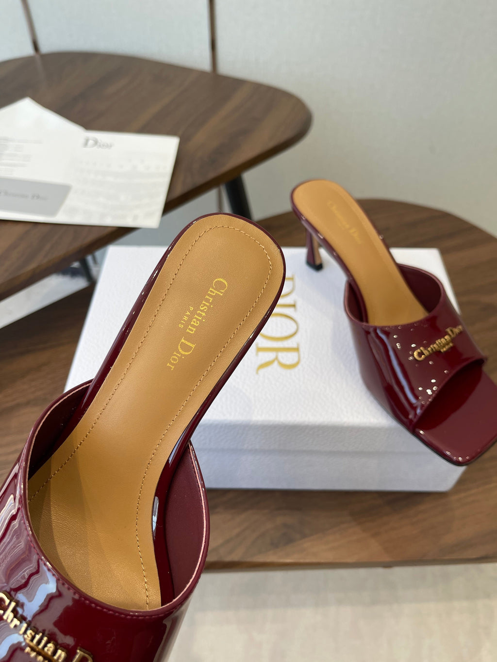Dior 26 Sandal 70mm Burgundy in Cowhide 727961