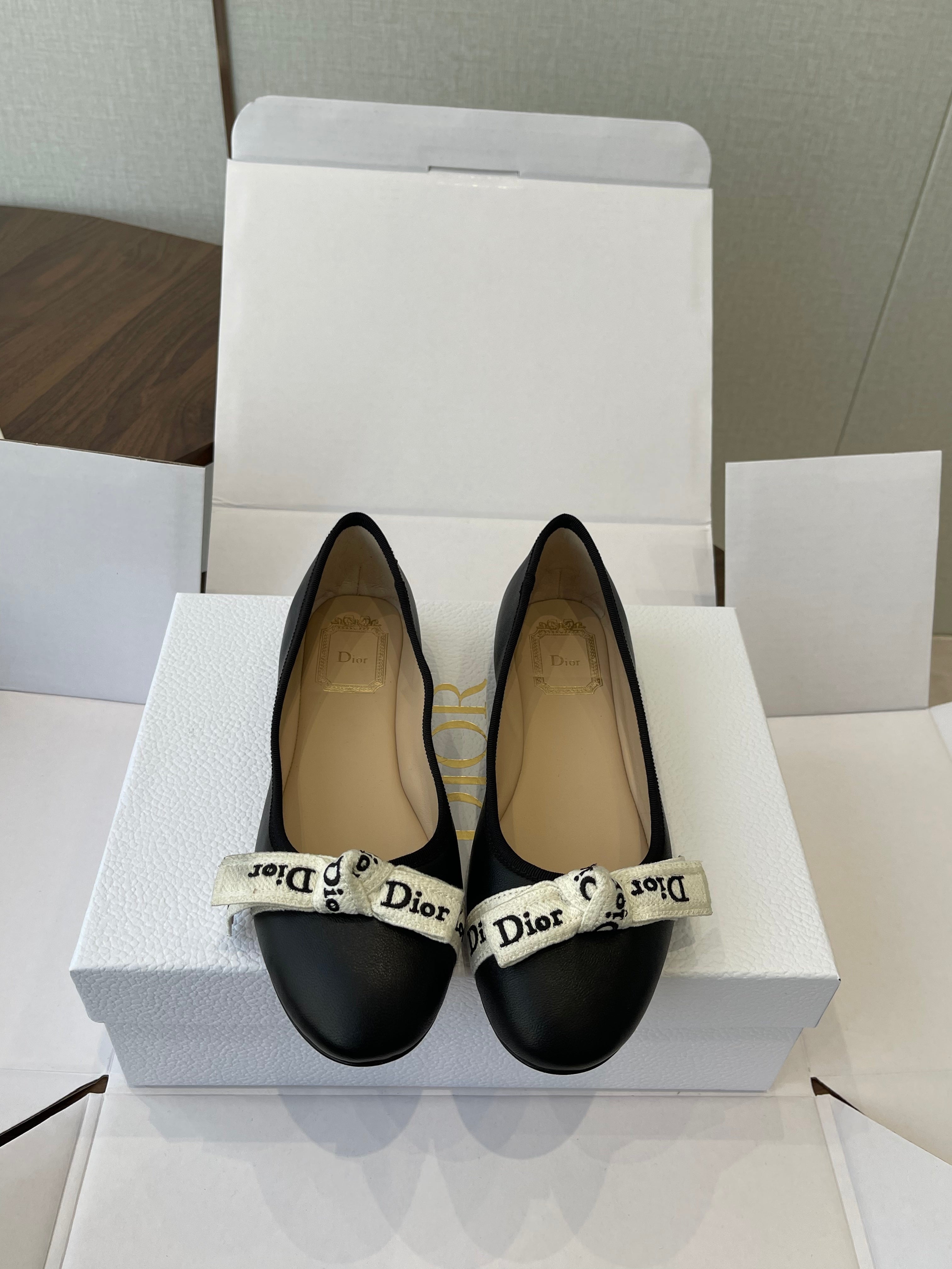 Dior 26 J'Adior Ballet Flat Black in Lambskin 727446