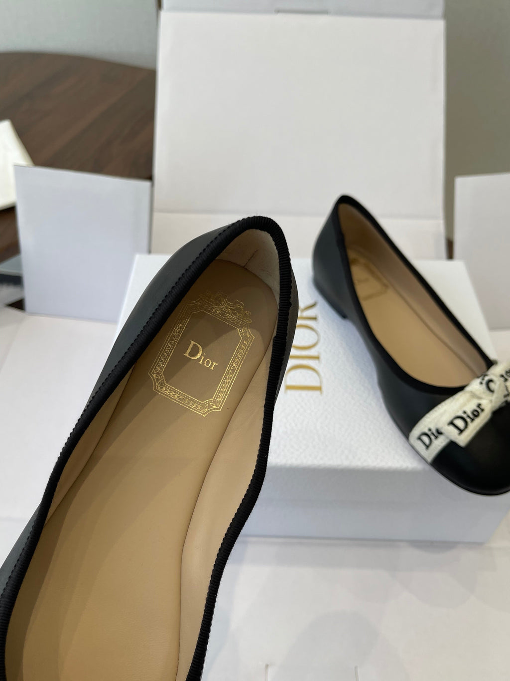 Dior 26 J'Adior Ballet Flat Black in Lambskin 727446