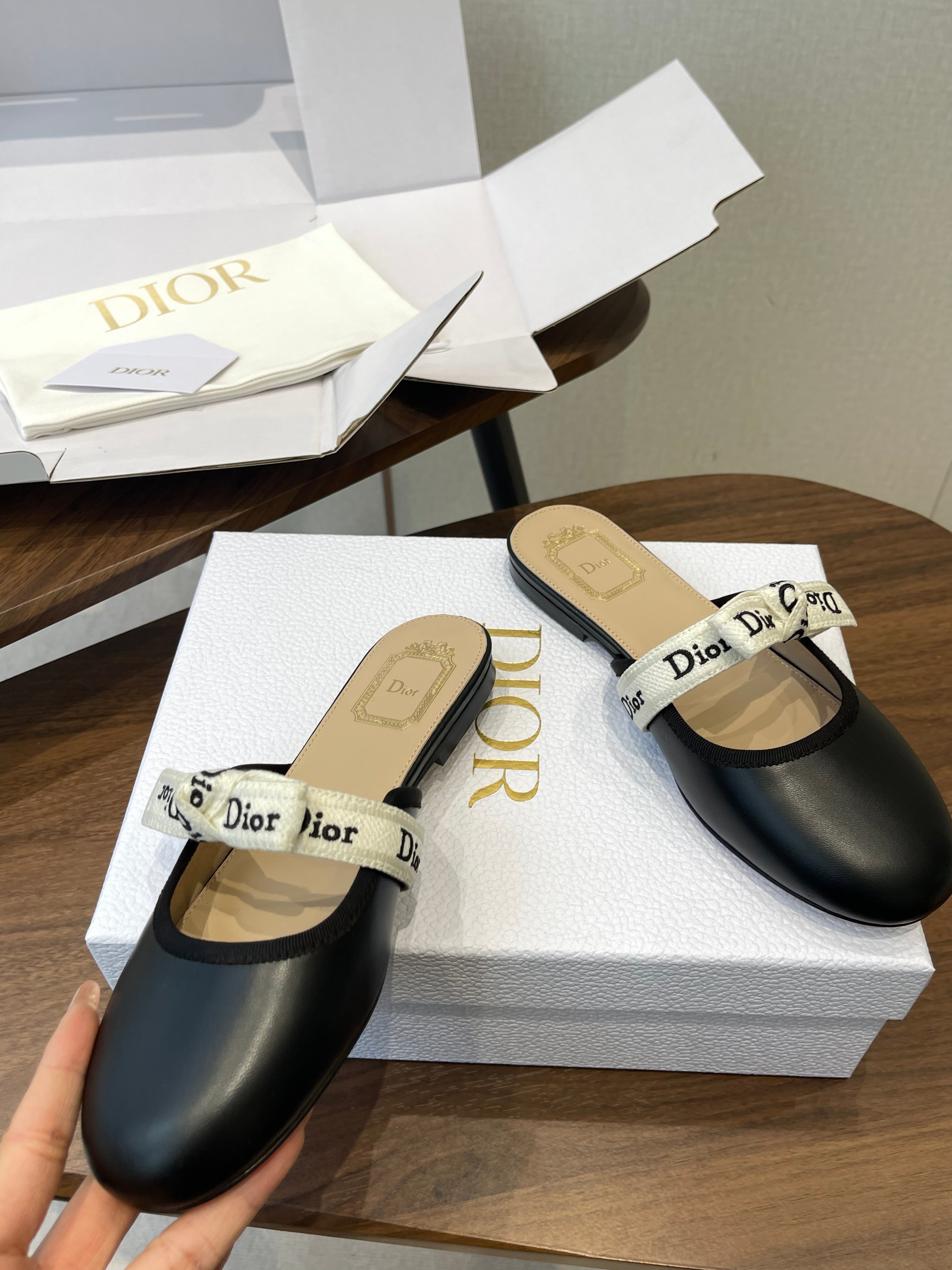 Dior 26 J'Adior Slipper Black in Lambskin 727328