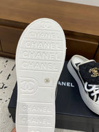 Chanel 26 Mules Casual Black White in Fabric 729327