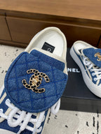Chanel 26 Mules Casual Blue in Fabric 729326