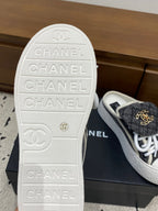 Chanel 26 Mules Casual Grey White in Fabric 729325