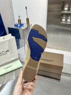 Burberry Classic Check Flats Beige in Fabric 729740