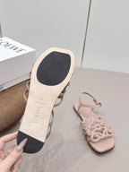 Loewe 26 Sandal Pink in Sheepskin 738808