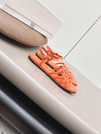 Loewe 26 Sandal Orange in Sheepskin 738807