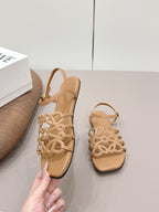 Loewe 26 Sandal Light Camel in Sheepskin 738806