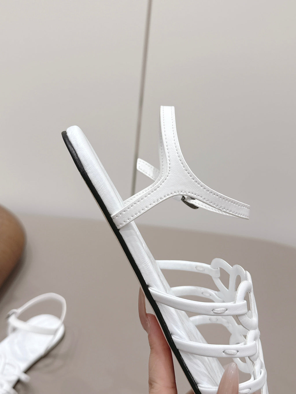 Loewe 26 Sandal White in Sheepskin 738805
