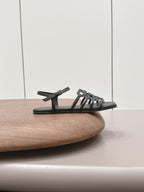 Loewe 26 Sandal Black in Sheepskin 738804