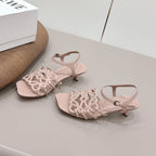 Loewe 26 Sandal 50 Pink in Sheepskin 738802