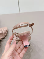 Loewe 26 Sandal 50 Pink in Sheepskin 738802