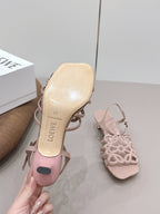 Loewe 26 Sandal 50 Pink in Sheepskin 738802