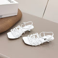 Loewe 26 Sandal 50 White in Sheepskin 738800